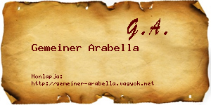 Gemeiner Arabella névjegykártya